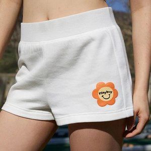 Women's NWT Playboy By PacSun Playtime Shorts White Size‎ Small
